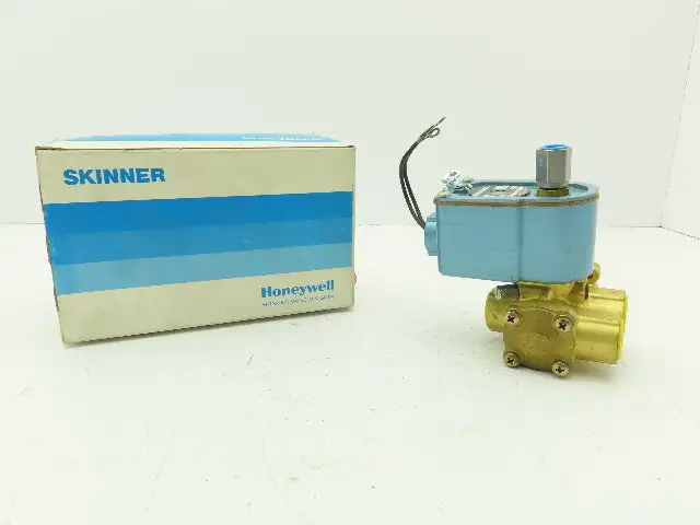 Honeywell Skinner L5LX3 Brass Solenoid Valve 3-Way NC 120V 10-150 PSI 1/2" NPT