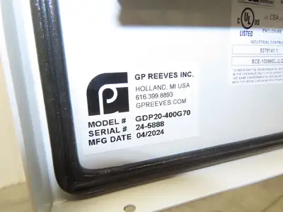 GP Reeves GDP20-400G70 Pneumatic Grease Pump Drum Unloader 55 Gal W/Accessories