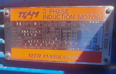 USED TECO AMERICAN 15 HP