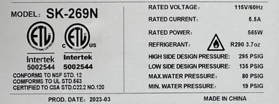 171-0130 260 lbs. Nugget Ice Maker & Bin