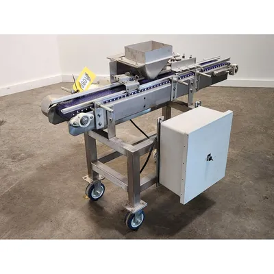Used 6"W X 52"L Ohlson Modular Indexing Belt Conveyor