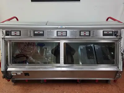 Used Henny Penny Used Henny Penny HMR-105 5-Well Heated Merchandiser Warmer Display 208V 3PH Heated Cabinets & Displays Illinois US | Falcon Restaurant Supply #1373723