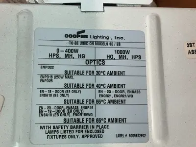 Used COOPER LIGHTING SE/EB Lighting Ohio US | HGR 24 #1478148