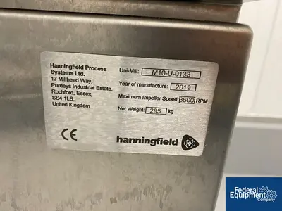 USED Hanningfield Hanningfield Cone Mill with Loma Metal Detector, Model M10U