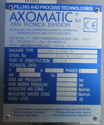 USED AXIOMATIC OPTIMA 240