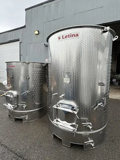 New Stock Letina 330Gal/1250L Forkliftable Variable Capacity Jacketed Tank