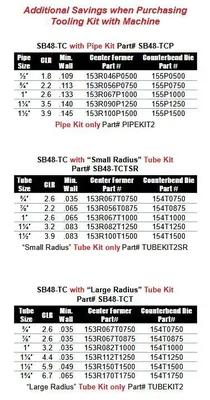 ERCOLINA SB48-TC Super Bender 2" Tube or 1-1/2" Sch. 40 Pipe Pipe, Tube & Profile Benders Non Mandrel | CML USA Inc. (3)