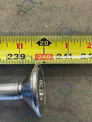 USED 240" STAINLESS STEEL BRAIDED HOSE W/ 1" TO 1/2" SANITARY FITTING