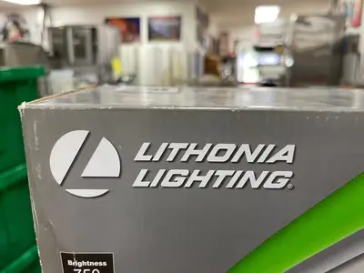 New | in-Stock Lithonia New Lithonia Lighting Series Track Kit 44" 3-Light Black LED Linear Track Lighting Kit Lighting Illinois US | Falcon Restaurant Supply #1376056