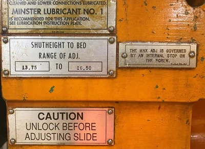 USED 1992 MINSTER MINSTER 6SS-FB PRESS