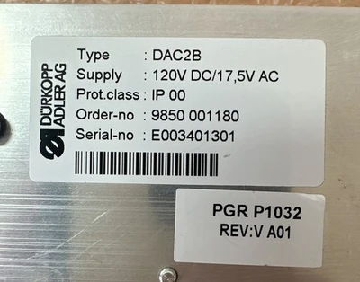 USED Durkopp Adler ["PGR-P1032", "DAC2B"]