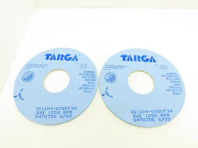Norton TG1204 Grinding Wheel TARGA 16"OD x 1/2"W x 5"ID 1550 RPM Box of 2 Wheels