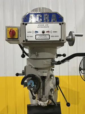 3 HP ACRA MODEL #AM-2V VERTICAL RAM TYPE KNEE MILL: STOCK #18823