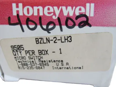 NEW HONEYWELL BZLN-2-LH3 LIMIT SWITCH BZLN2LH3
