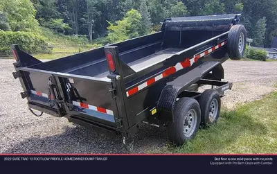 Used 2022 SURE TRAC 12 FOOT LOW PROFILE HOMEOWNER DUMP TRAILER Dump Trailers Michigan US | Proxy Equipment #1378403