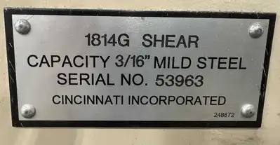 USED 2007 CINCINNATI NUMBER:           1814G