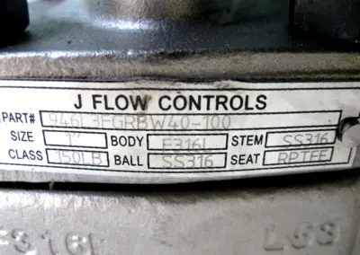 NEW J Flow Controls 9461-3FGRBW40-100