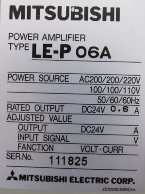 NEW MITSUBISHI LE-P06A POWER AMPLIFIER LEP06A