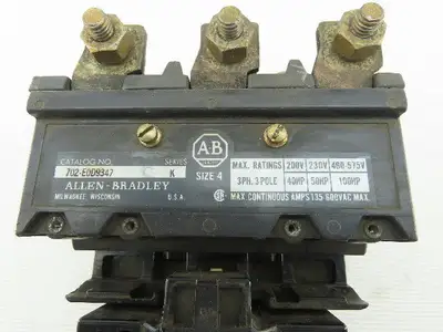 Allen Bradley 702-E0D9347 SER. K Motor Starter Size 4 100HP 600V 135A 120V Coil