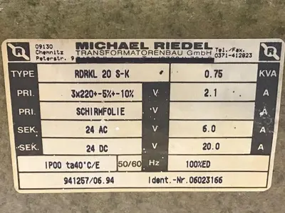 USED MICHAEL RIEDEL RDRKL 20 S-K