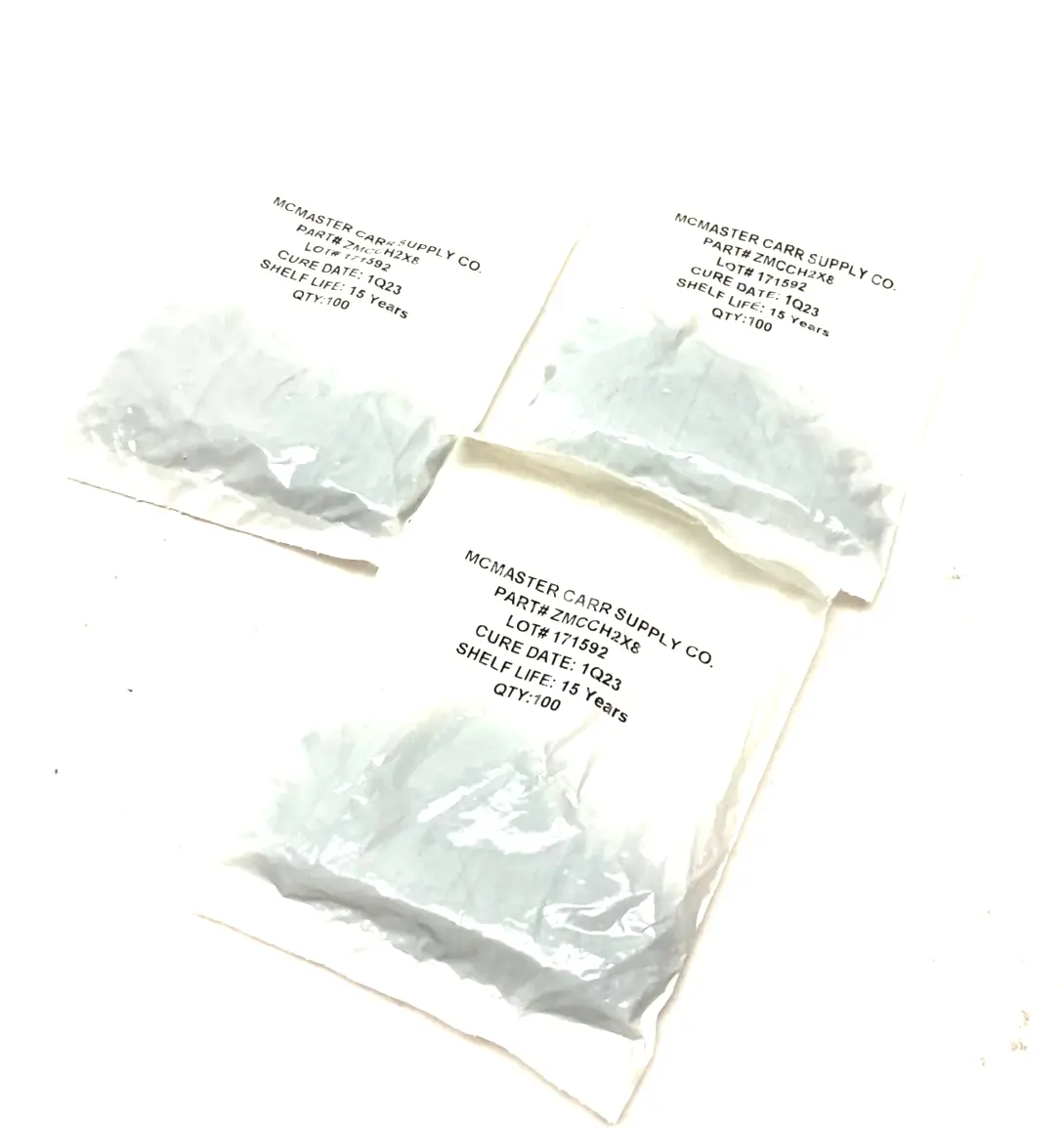 9262K169 | Buna-N O-Ring 2mm x 8mm ZMCCH2X8 PKG OF 100, LOT OF 3 - New