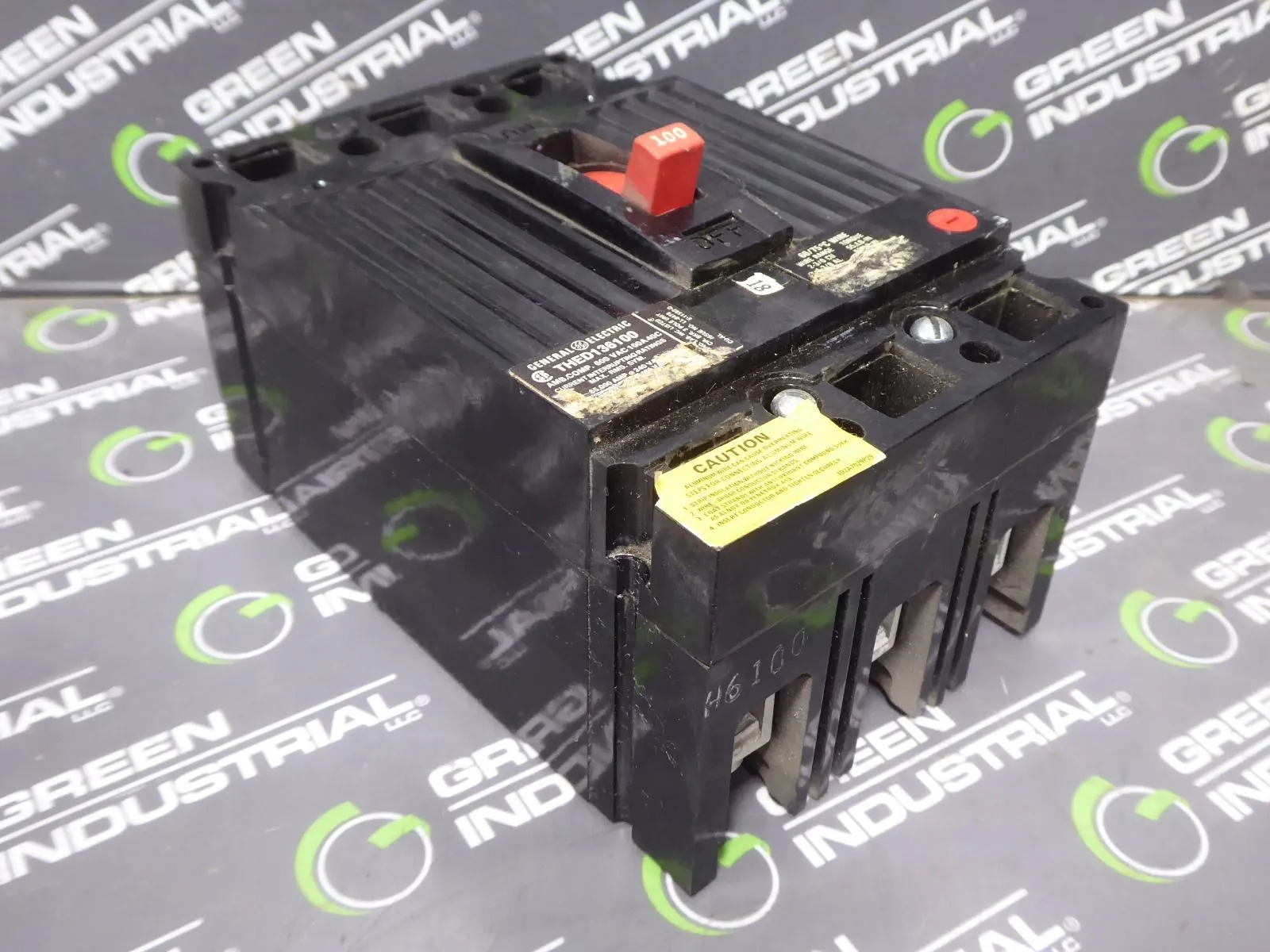 General Electric THED136100 Circuit Breaker 100 Amps 600VAC Used
