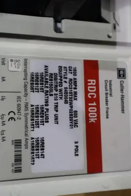 NEW CUTLER HAMMER EATON RDC816T88WP02SS29Y01 / RDC 100K BREAKER STOCK 2306