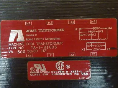USED ACME ELECTRIC TA-1-81005