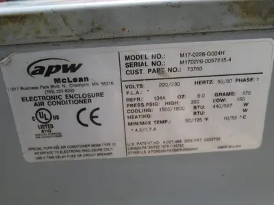 Used MCLEAN M17-0226-G004H HVAC Parts and Equipment Texas US | Aucto #1307246