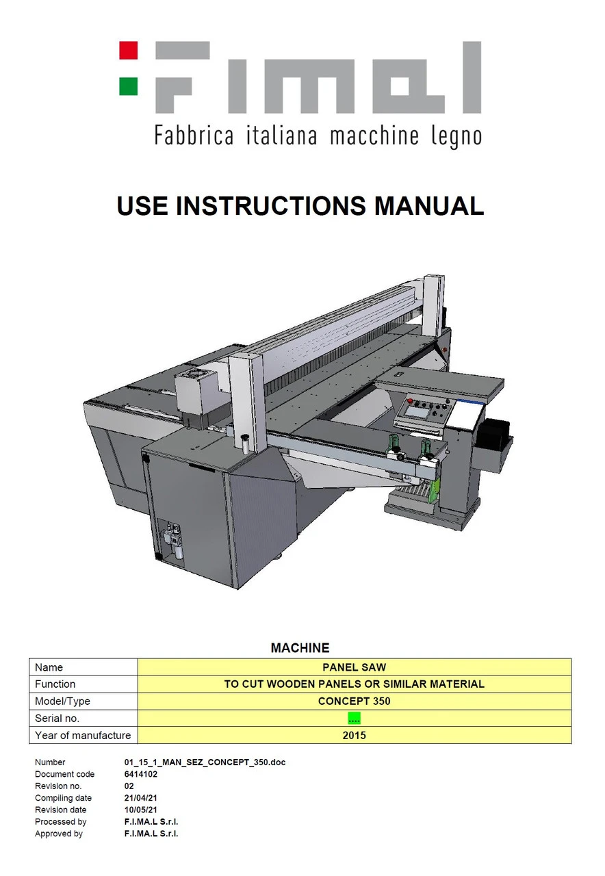 Fimal Concept 350 User's Manual