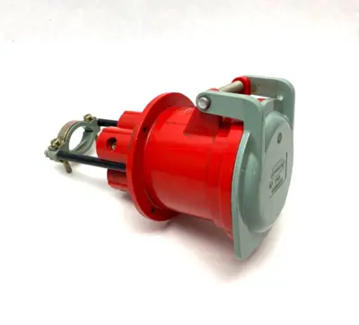 USED HUBBELL HEAVY DUTY IEC PIN & SLEEVE PLUG 3-PHASE 480VAC 60A