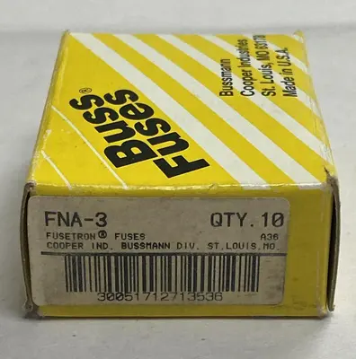 New | in-Stock COOPER BUSSMANN FNA-3 Miscellaneous Equipment (Electrical & Power) | Surplus Asset Holdings #1189944