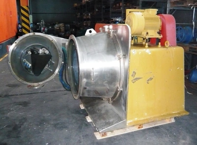 ZVU OPH 630 EFHN peeler centrifuge, rubber-lined SS.
