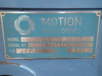 USED 2016 MOTION INDEX DRIVES RT 40012360RH1006