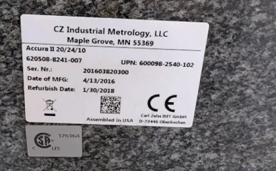 2016 ZEISS ACCURA II 20/24/10 Coordinate Measuring Machines | Machnet (10)