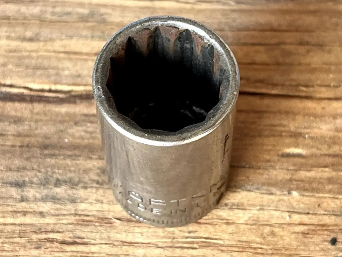 Craftsman Vintage 1/2" Drive 16MM 12 Point Shallow Socket Metric 44266 G USA