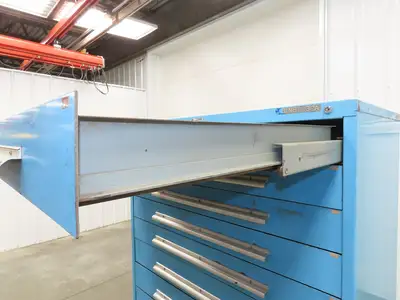 Nu-Era Modular Tool Storage Cabinet 10 Drawer 45x28x61" Stanley Vidmar Blue