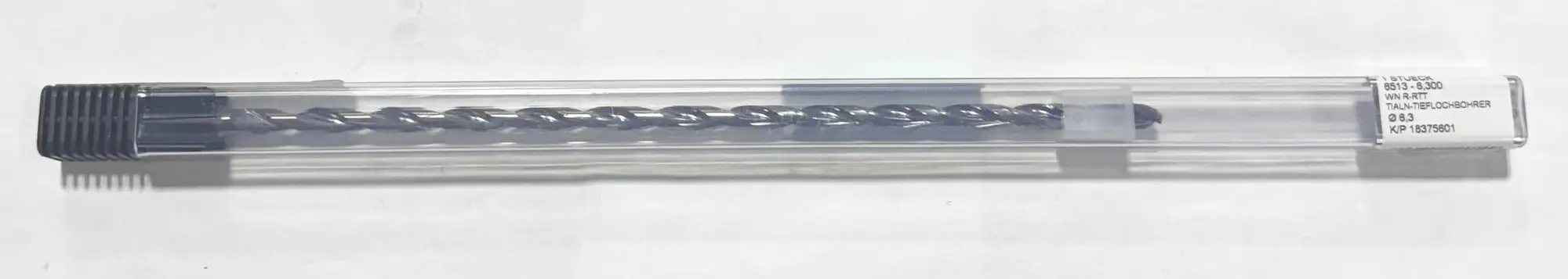 Guhring 6.3mm Solid Carbide Drill 30xD Coolant Thru 2 Flute TiAlN Tipped 135 Deg