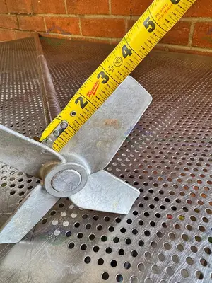 Used 56" STAINLESS STEEL MIXING SHAFT  1" DIAMETER W/  6" IMPELLER Agitator Shaft California US | Equipment Lab #1415115