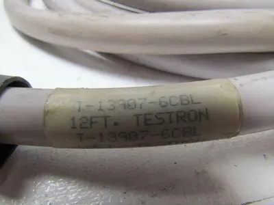 Testron T-13907-6CBL 12' Double End 8 Pin Male/Female Cable