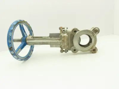 Velan L10-0320C-13BL 3" 316 Stainless Knife Gate Valve Rising Stem 10" Handwheel
