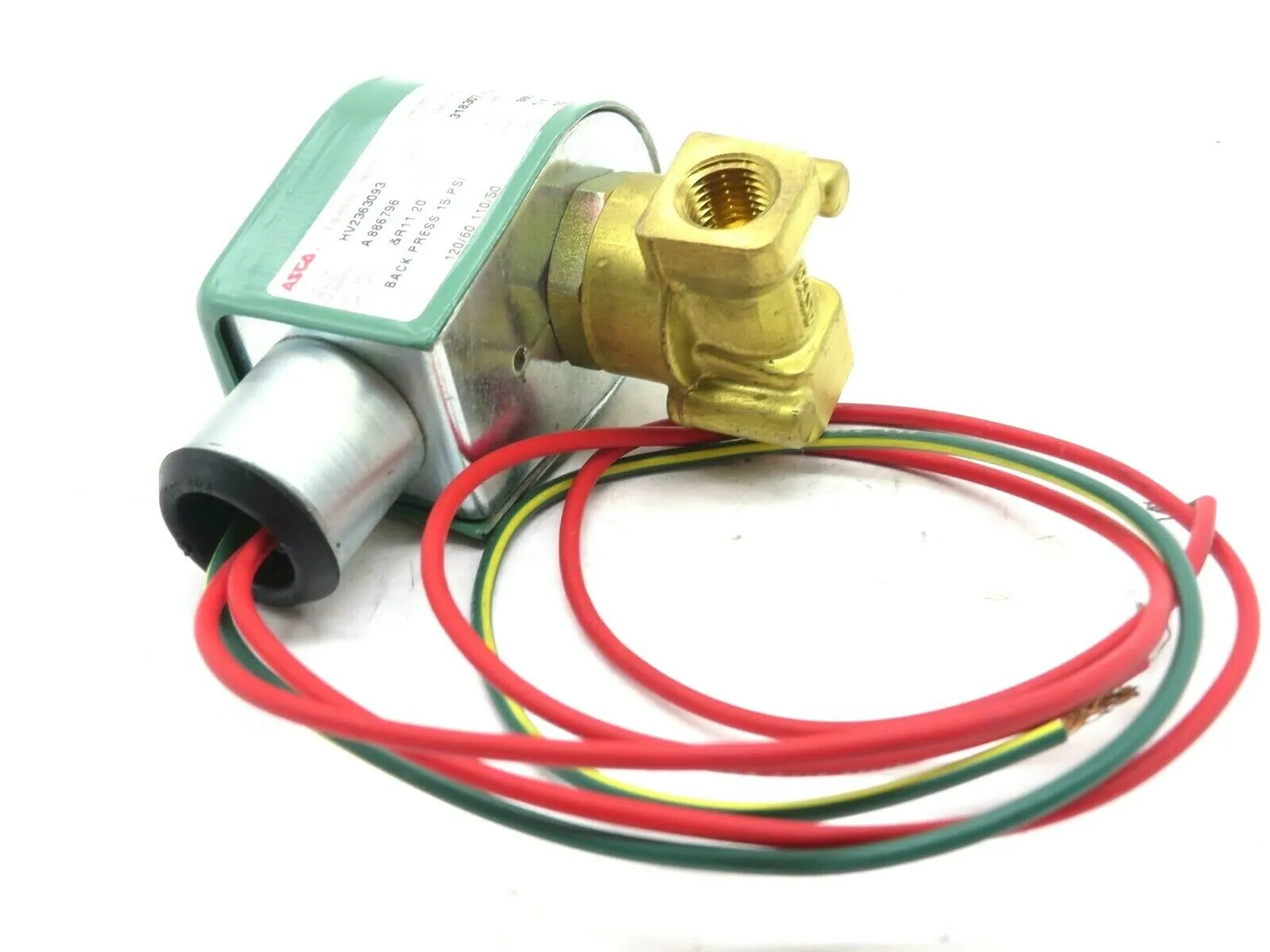 NEW ASCO HV2363093 SOLENOID VALVE BACK PRESS 15PSI