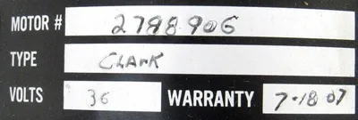 REFURBISHED CLARK 2798906 MOTOR