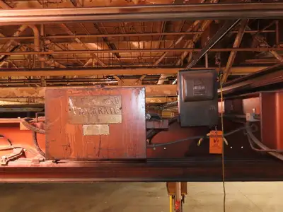 Cleveland Tramrail P&H 4 Ton Single Girder Underhung Bridge Crane 34' 10" Span
