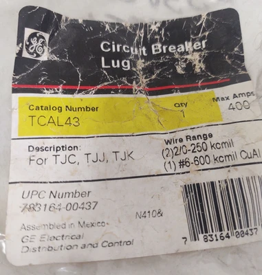 NEW GENERAL ELECTRIC TCAL43