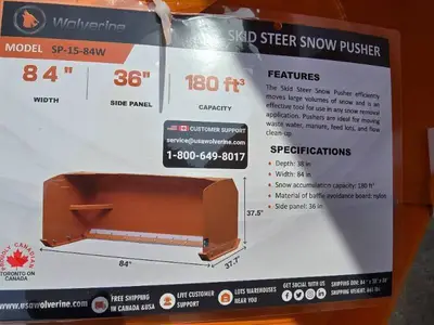 Wolverine Snow Push Blade 84"