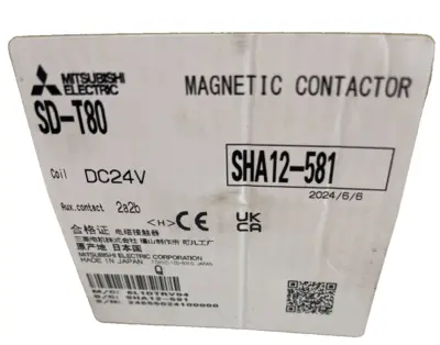 NEW MITSUBSHI ELECTRIC SD-T80 DC24V 2A2B MAGNETIC CONTACTOR SDT80