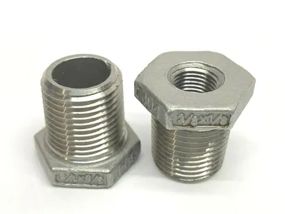 304 Stainless Class 150 Male 3/8 x 1/8" Female Reducing Bushing LOT OF 2 - Used