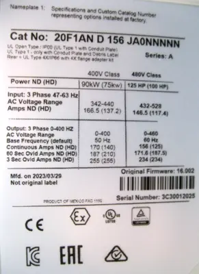 New | in-Stock Allen-Bradley 20F1AND156JA0NNNNN Motor Control Parts New Hampshire US | Bitter End Trading #1547939