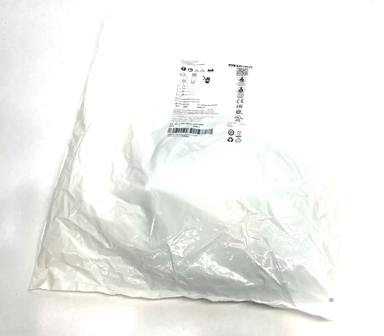 New | in-Stock Murrelektronik Single Ended M8 female 0° A-cod. Cable Cable & Wire Michigan US | Maverick Industrial Sales #1392611